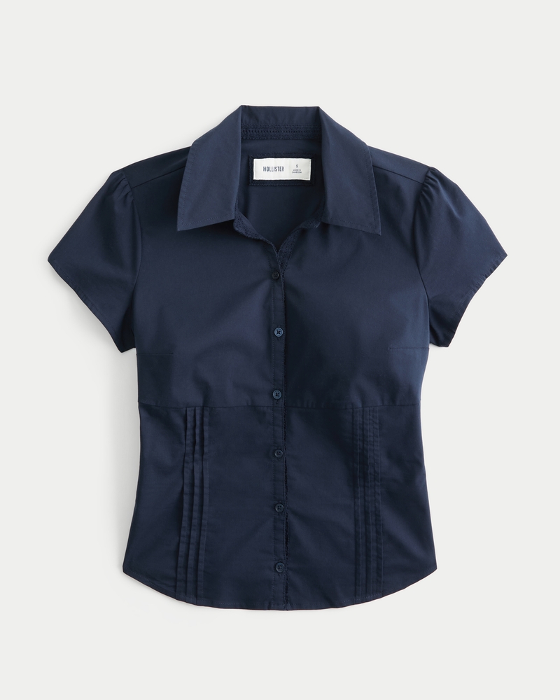Hollister half sleeve shirts discount