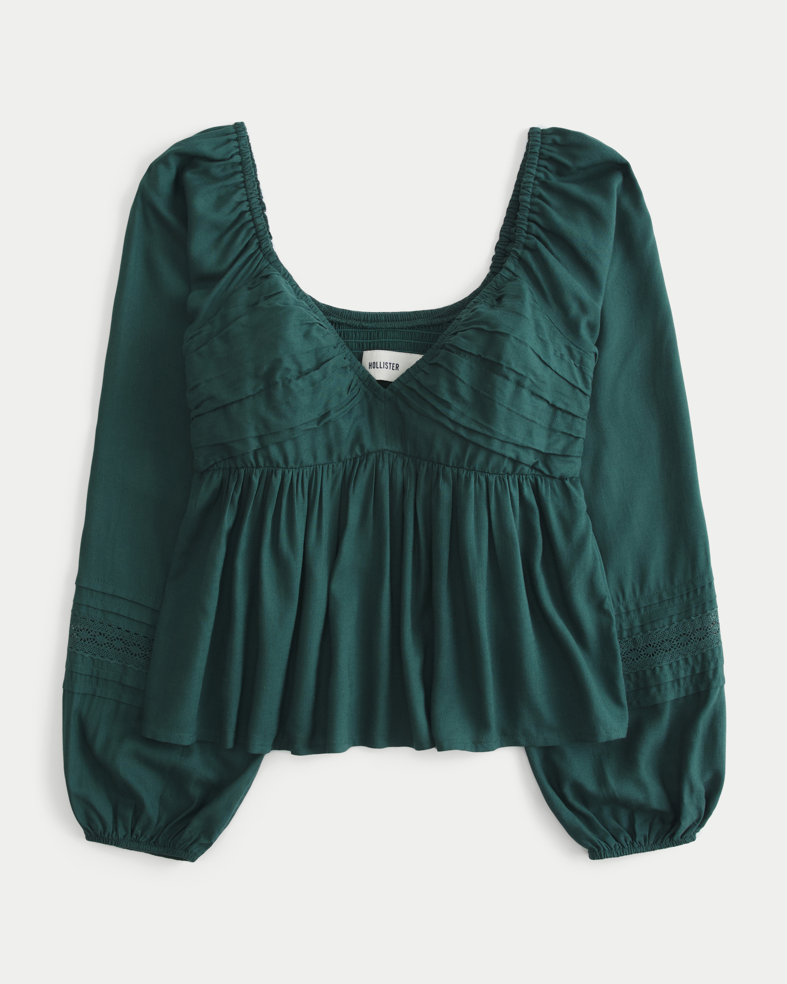 Easy Ruched Bust Babydoll Top