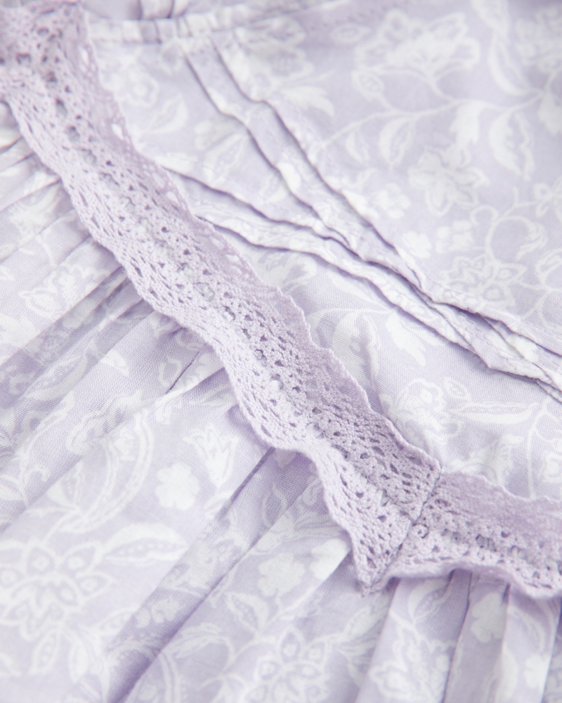 Easy Lace Trim Babydoll Top