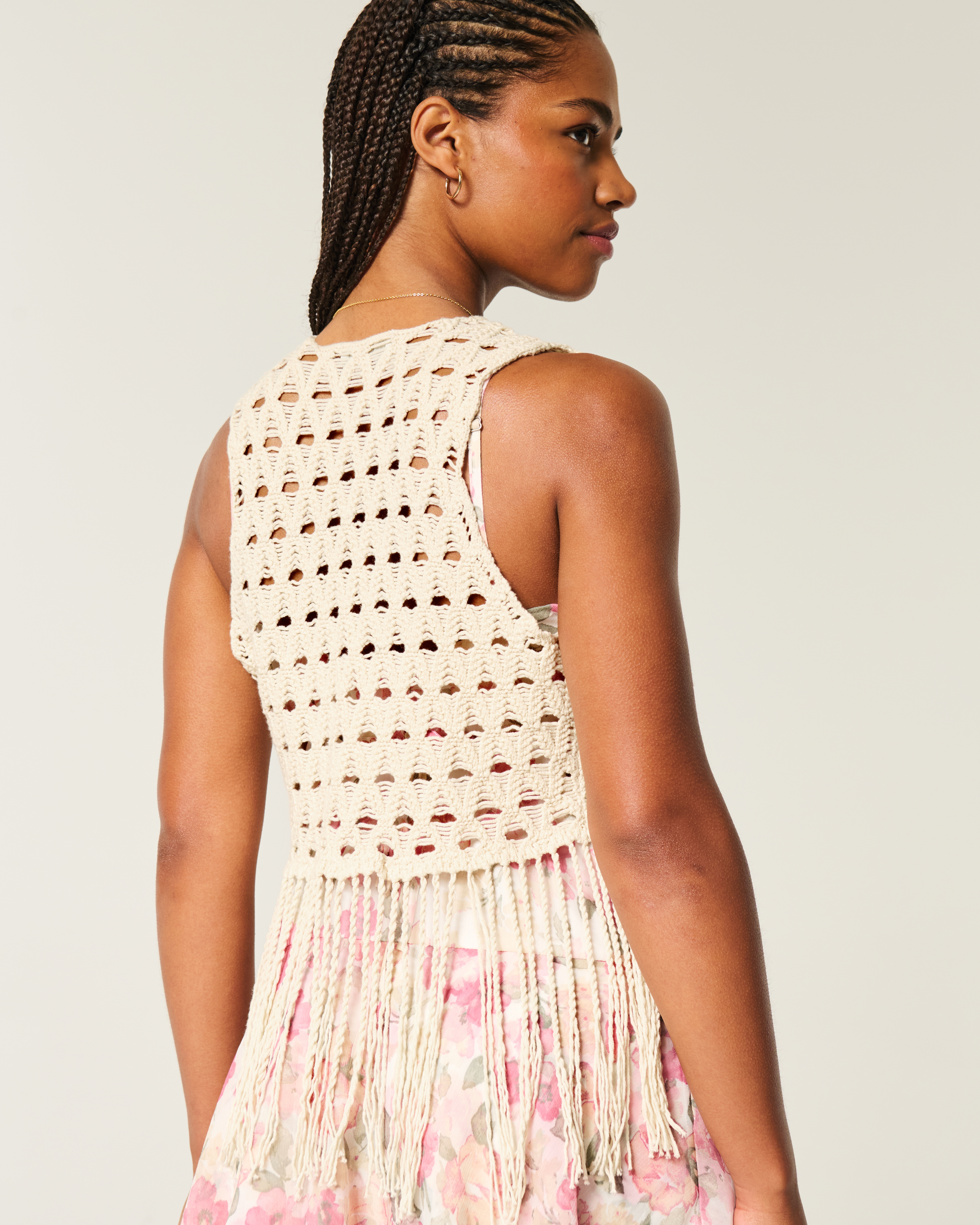 Easy Crochet-Style Fringe Vest