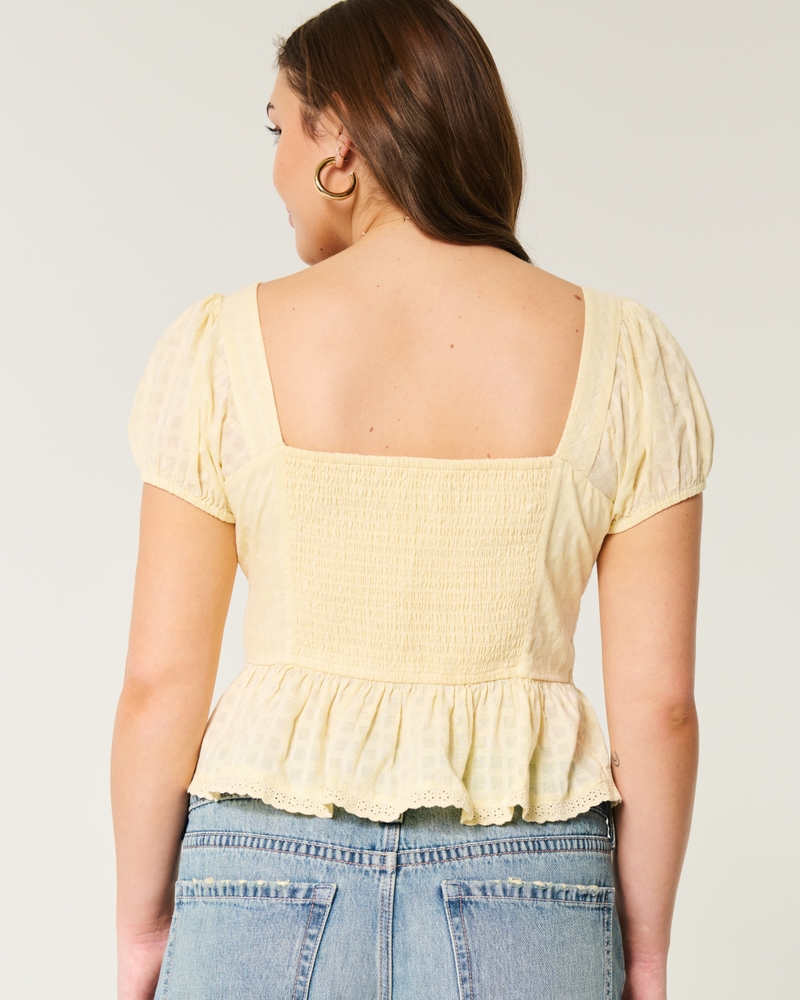 Voile Peplum Top