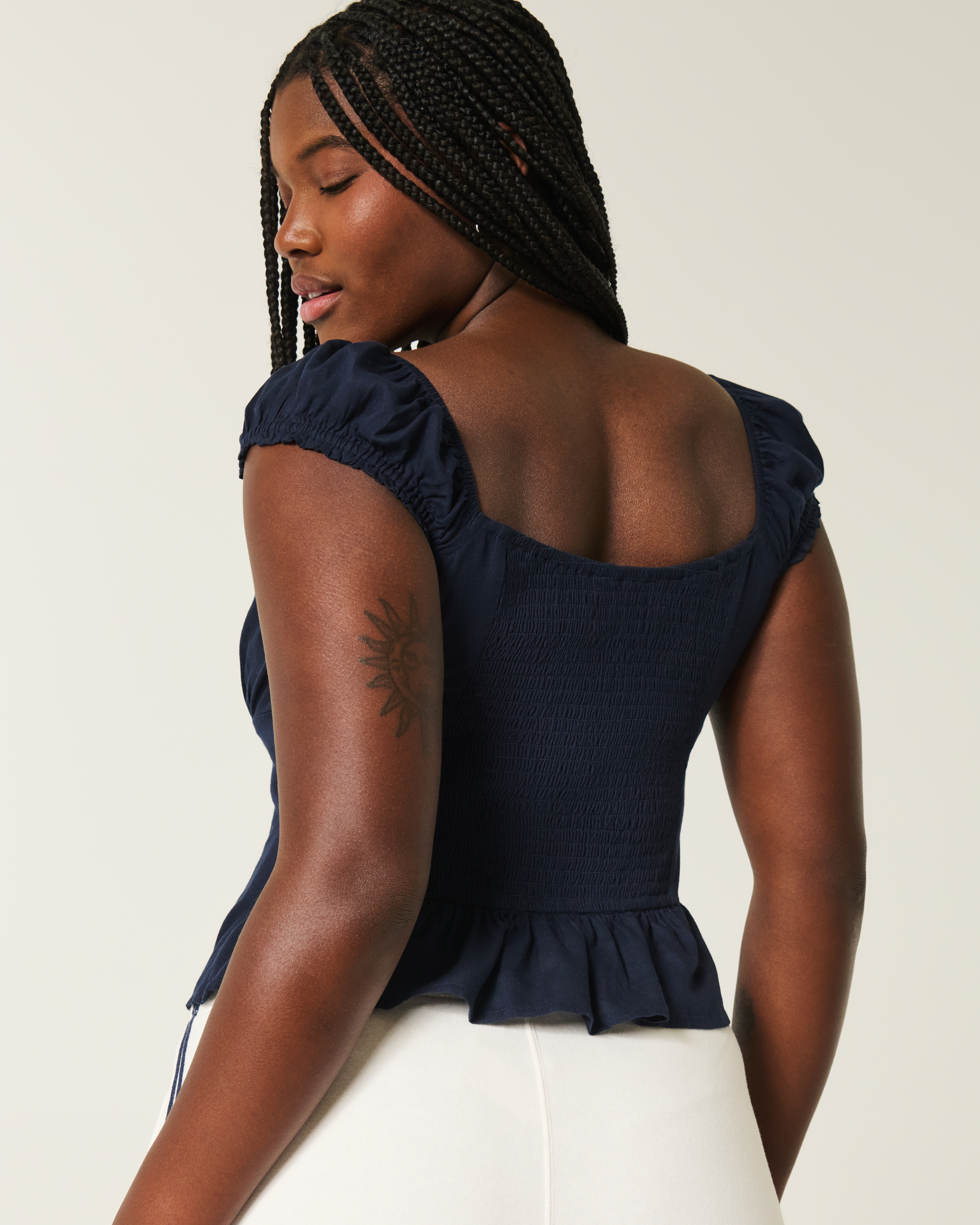 Off-the-Shoulder Pintuck Blouse