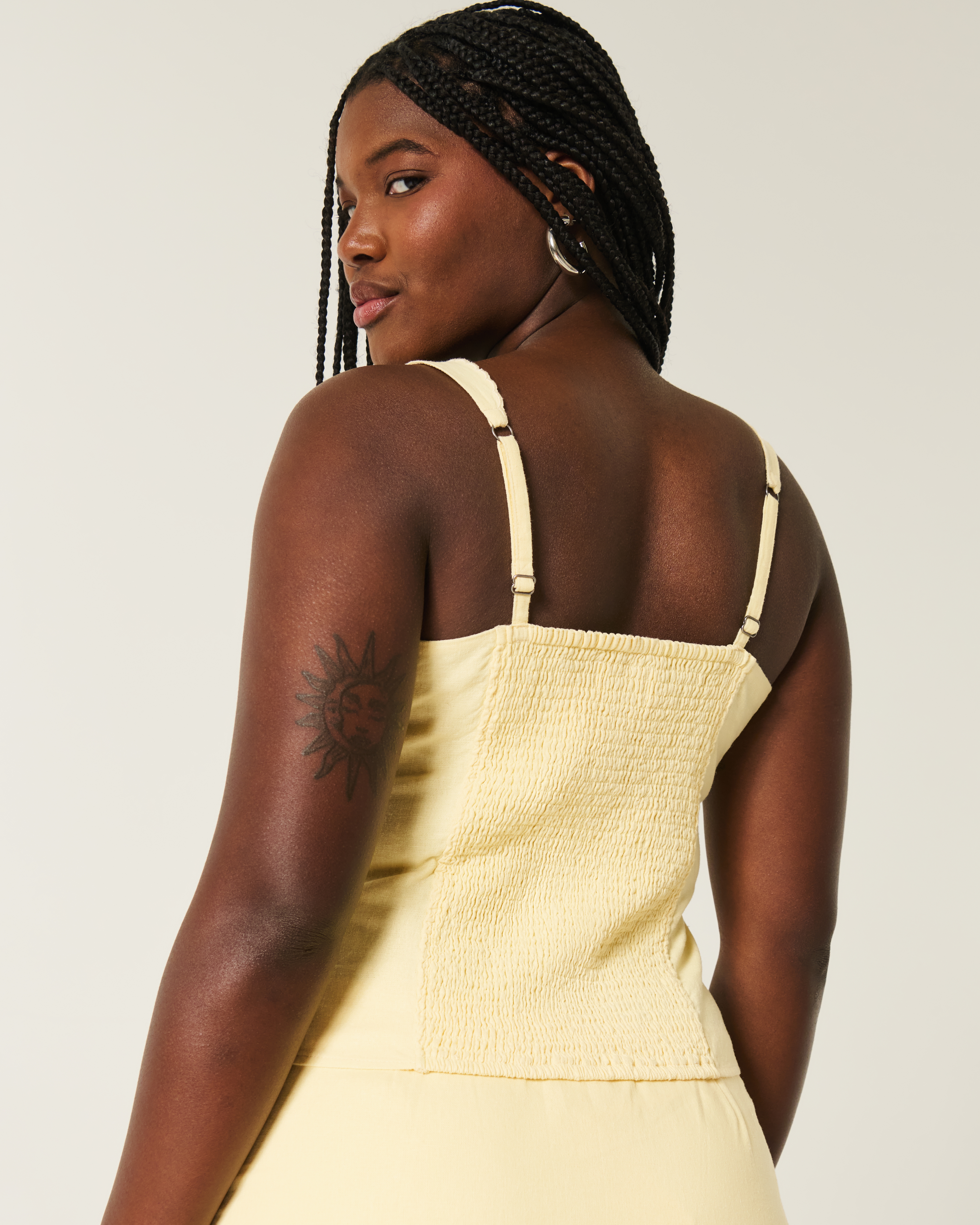Linen Blend Button-Through Top