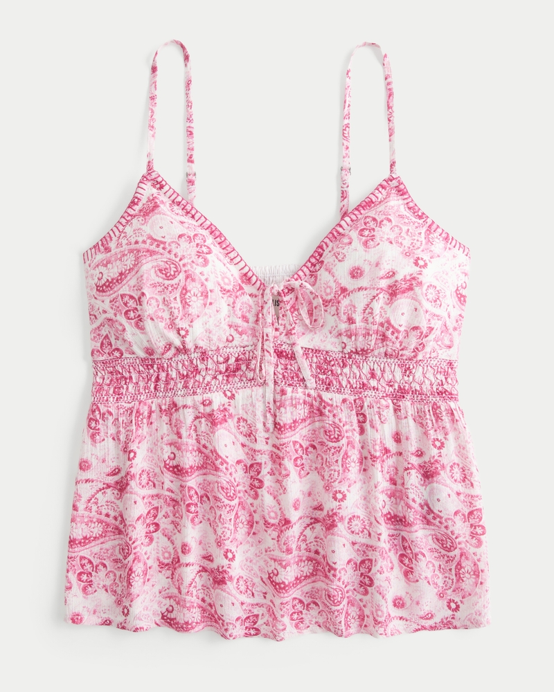 Easy Stitched Trim Babydoll Top