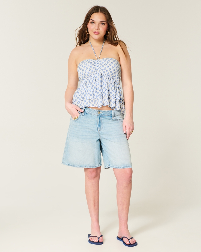 Tiered Halter Babydoll Top