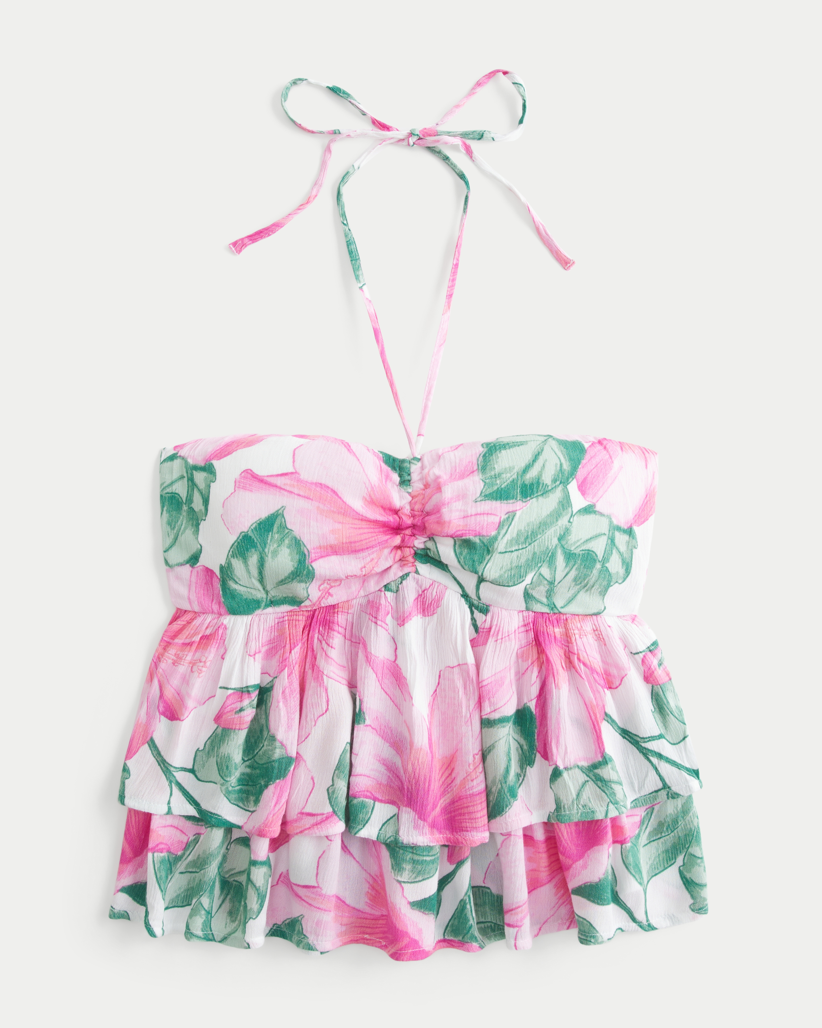 Tiered Halter Babydoll Top