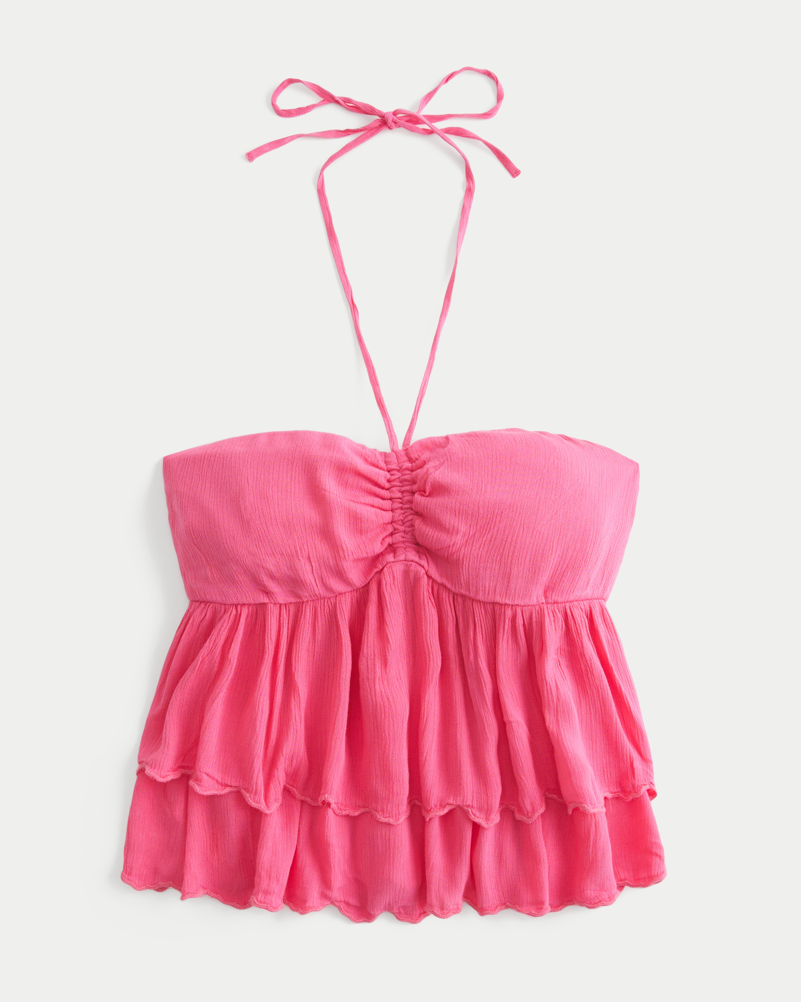 Tiered Halter Babydoll Top