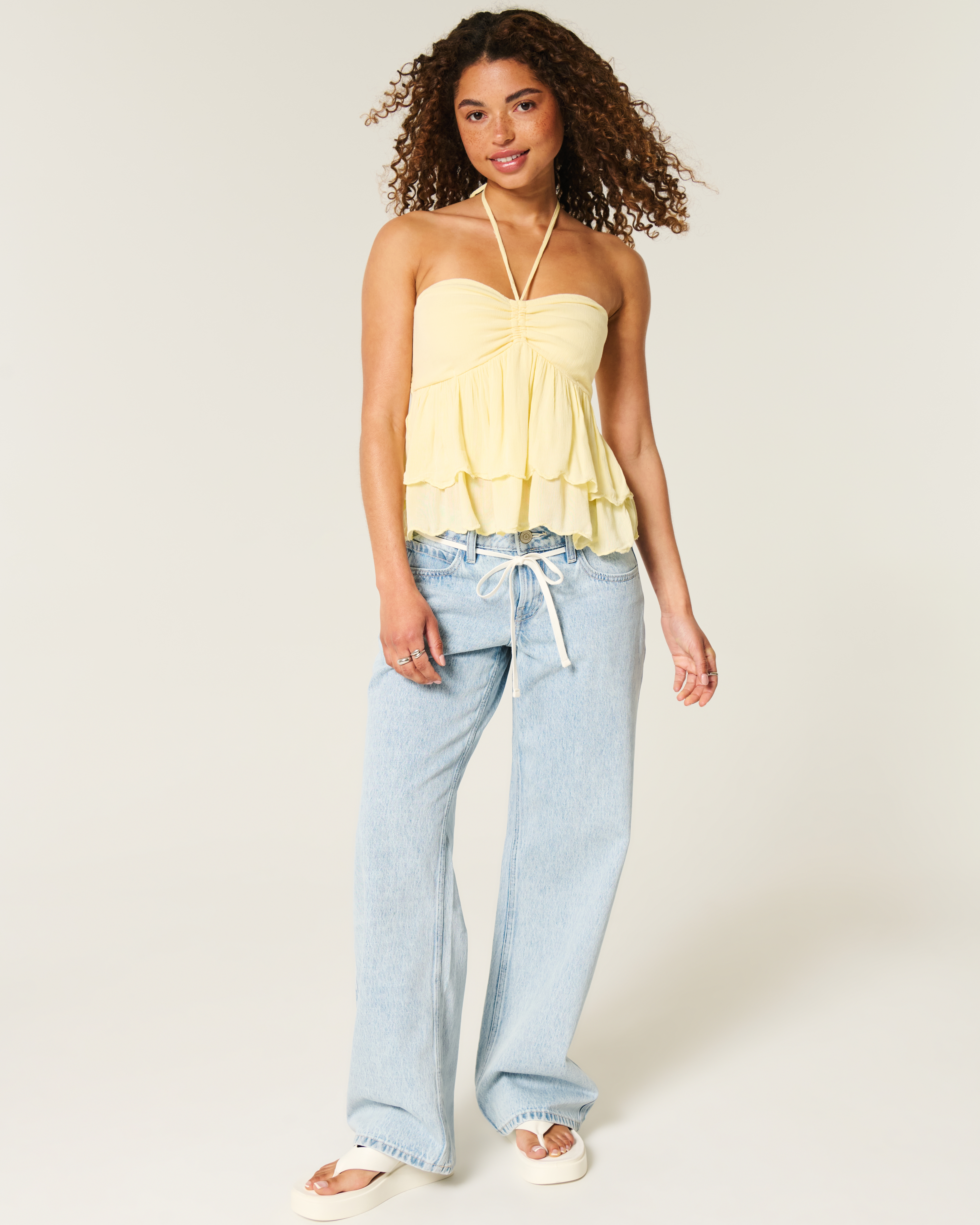 Tiered Halter Babydoll Top