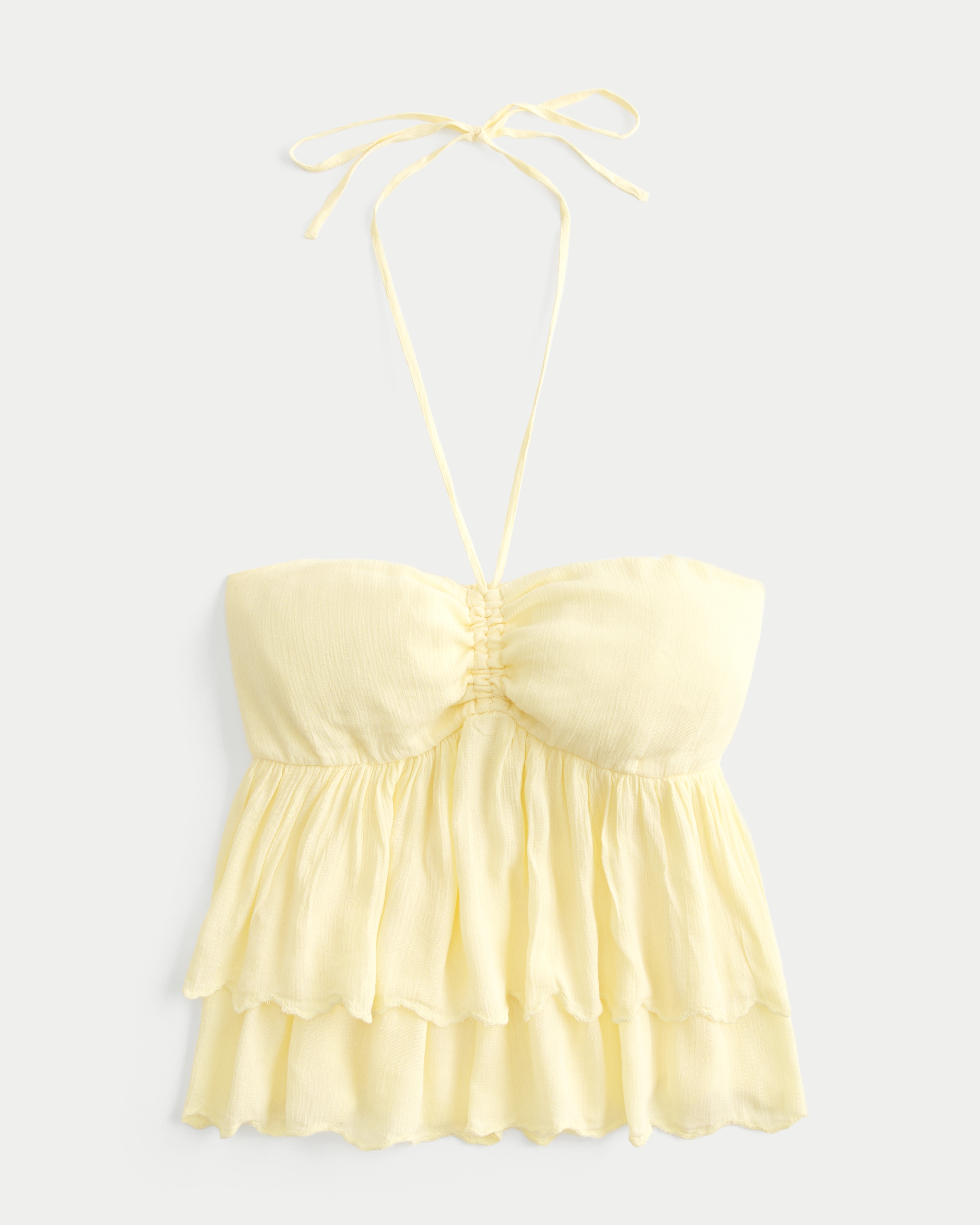 Tiered Halter Babydoll Top