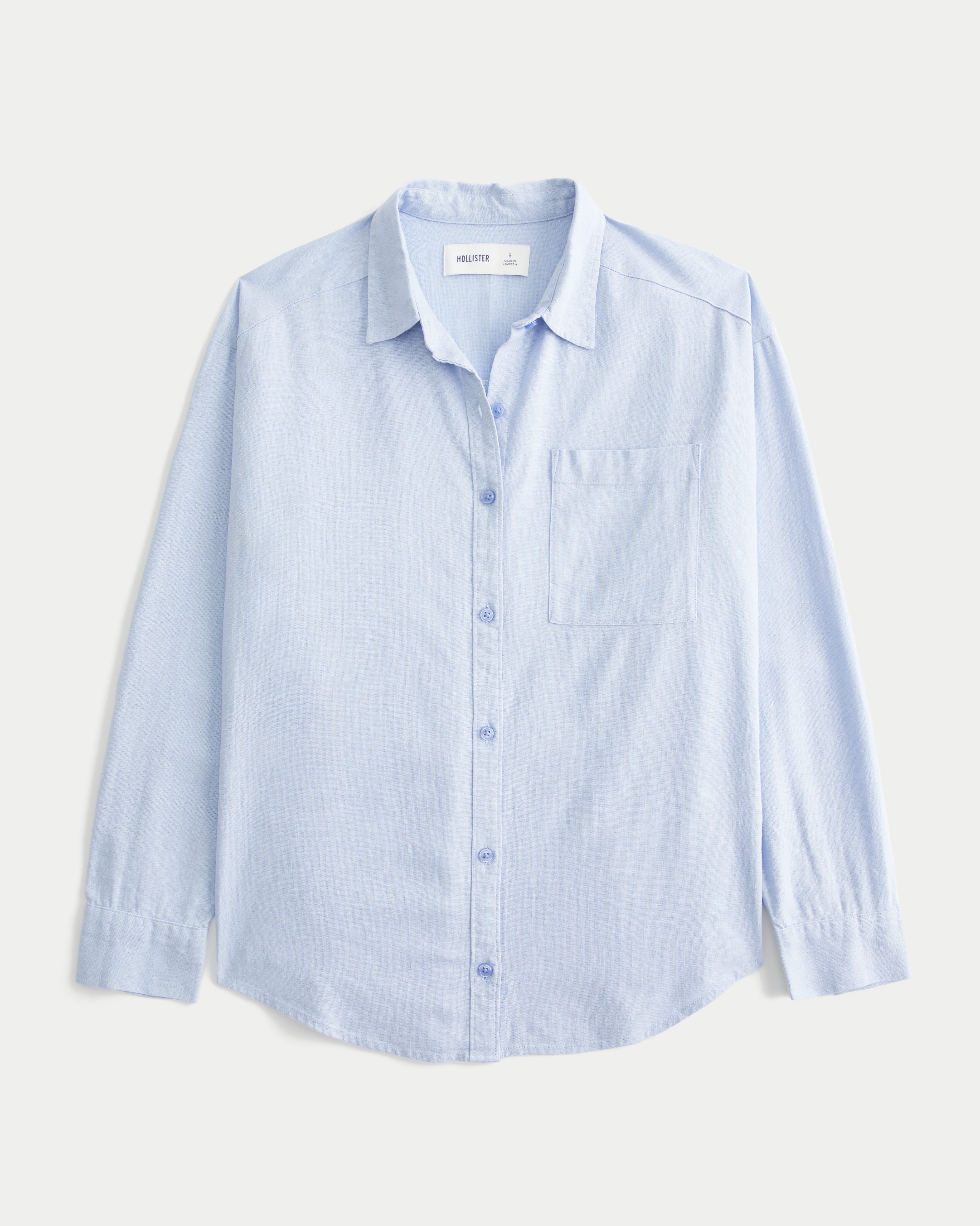Oversized Linen-Blend Shirt