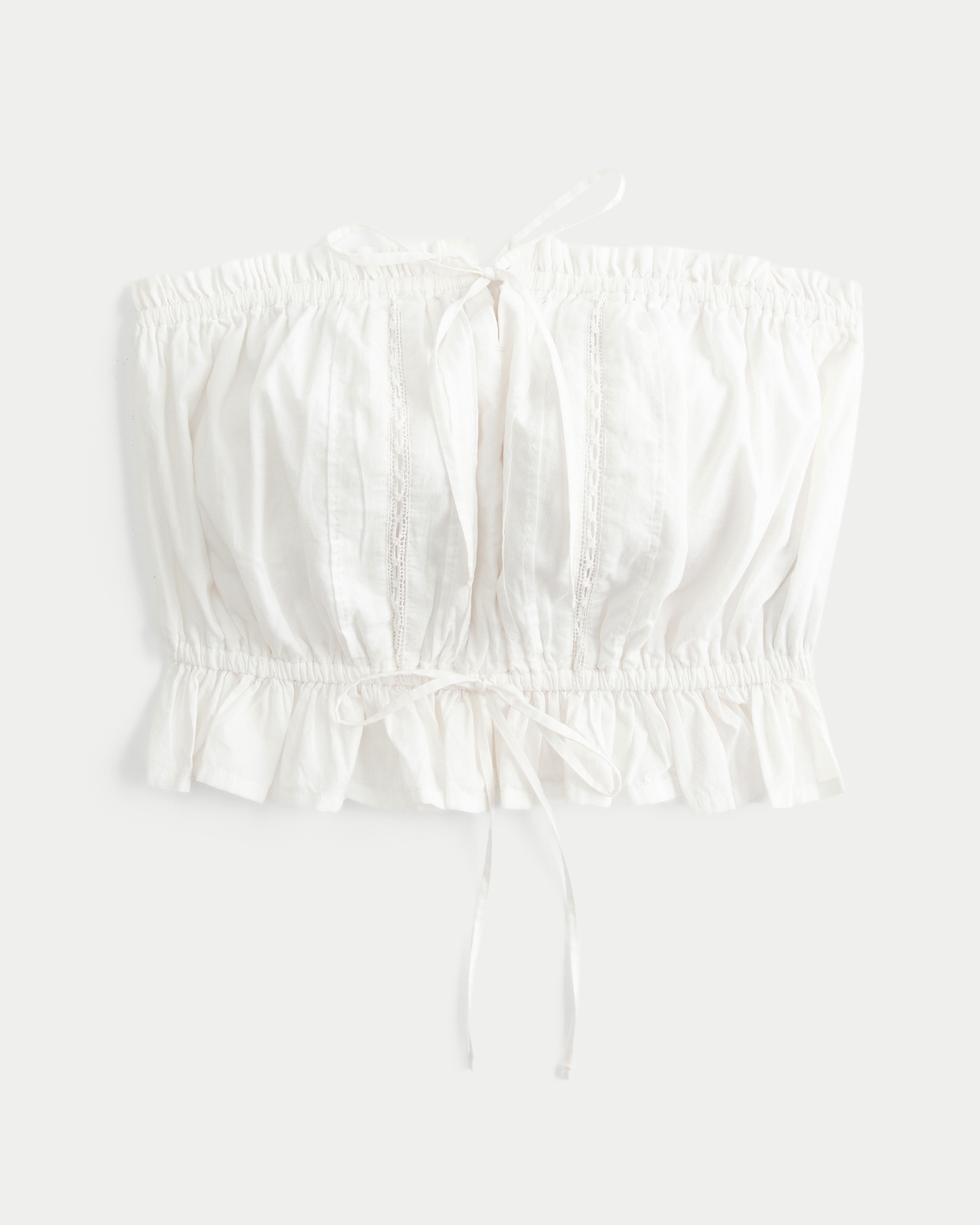 Women's Easy Crop Strapless Lace Inset Tube Top | Women's