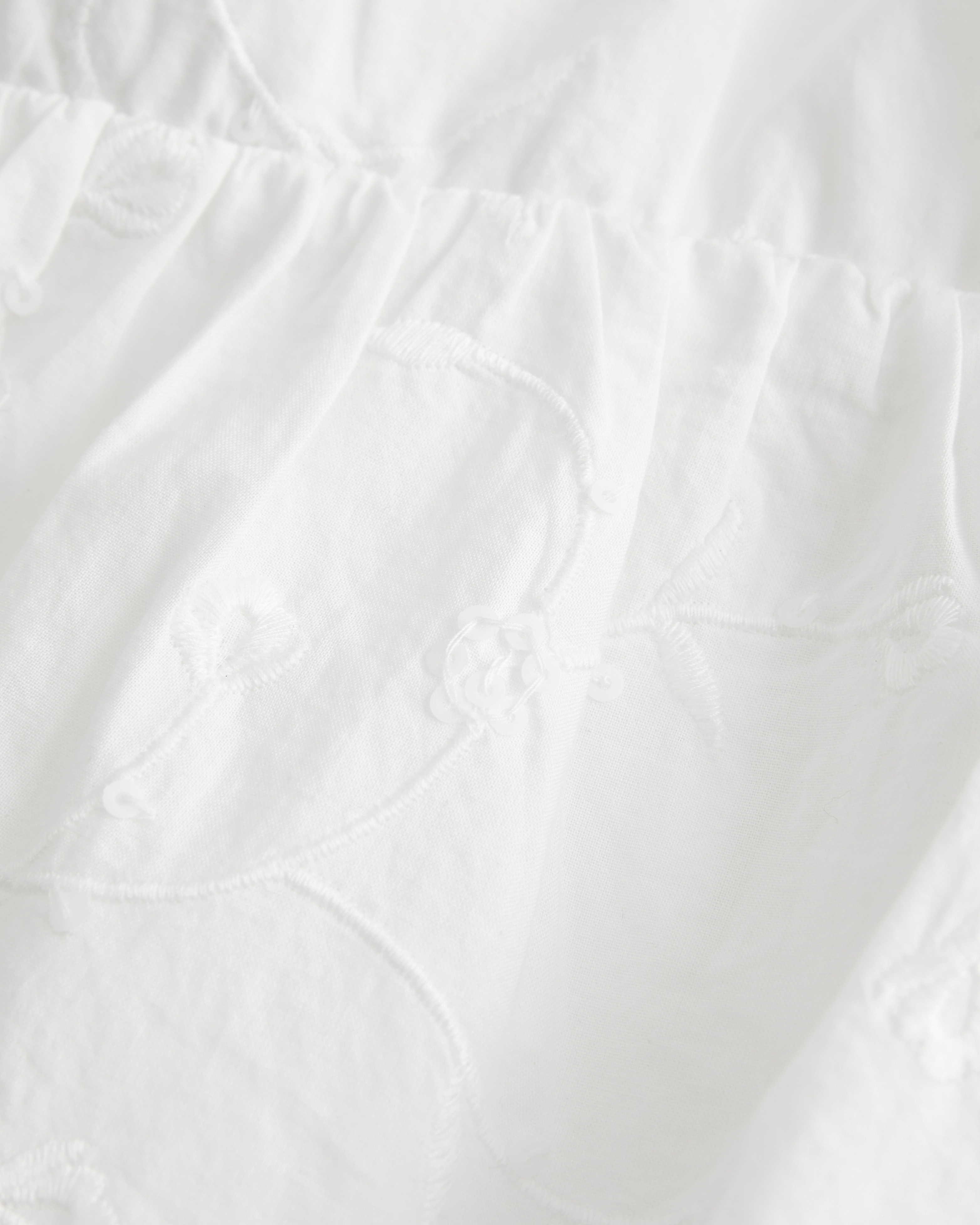 Easy Embroidered Shine Babydoll Top