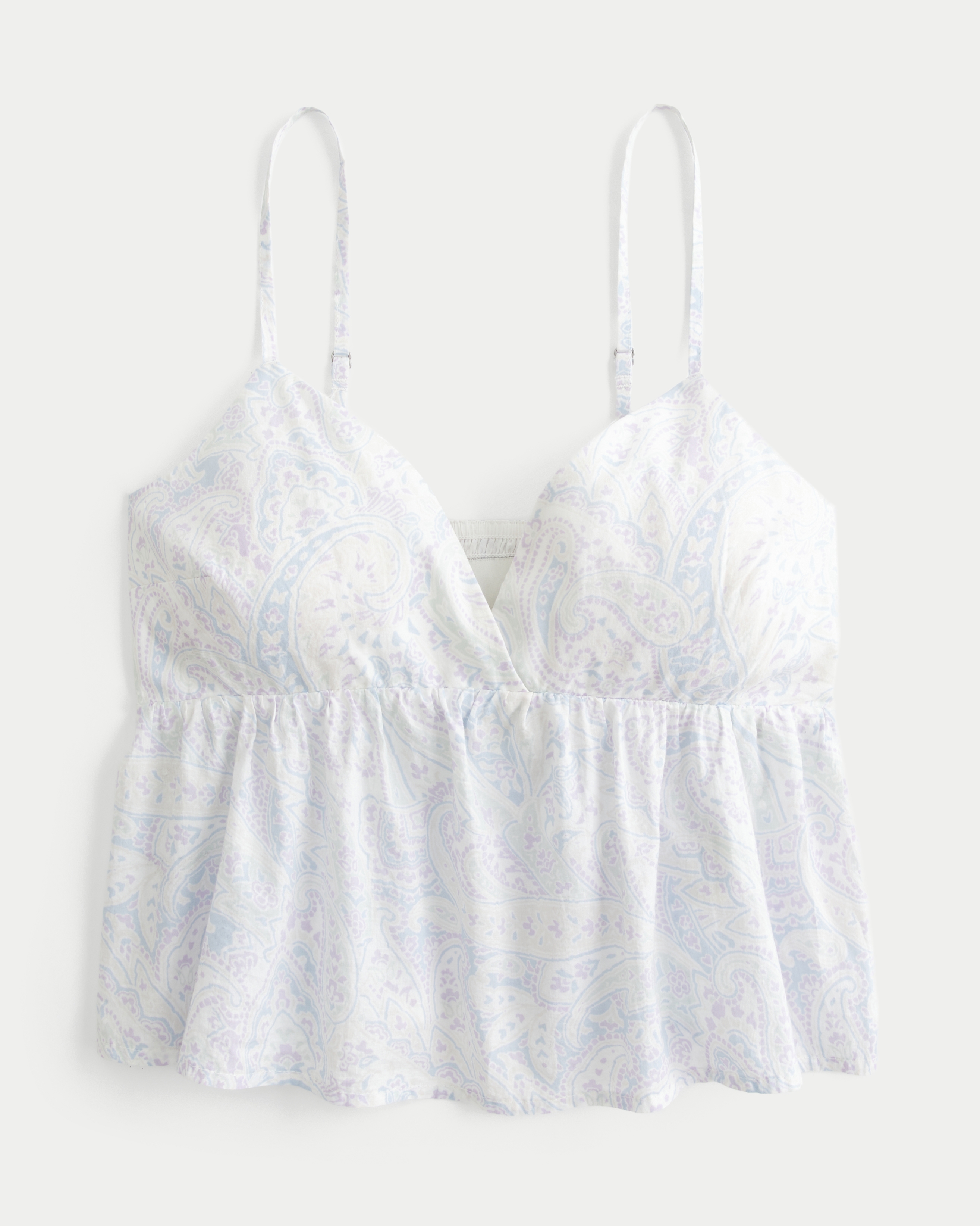 Easy Paisley Pattern Babydoll Top