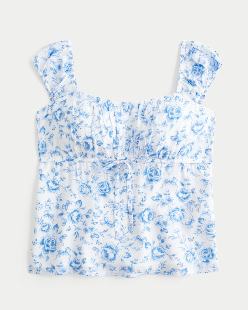 On/Off-the-Shoulder Scoop Babydoll Top