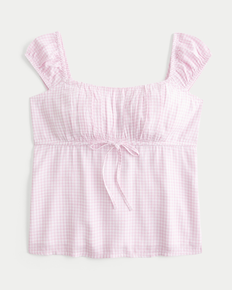 On/Off-the-Shoulder Scoop Babydoll Top