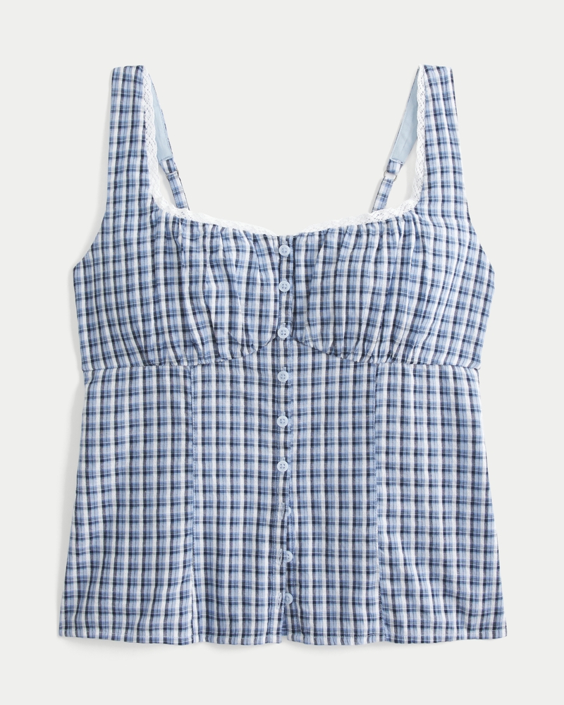 Ruched Crosshatch Top