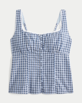 Women's Ruched Crosshatch Top | Women's | HollisterCo.com