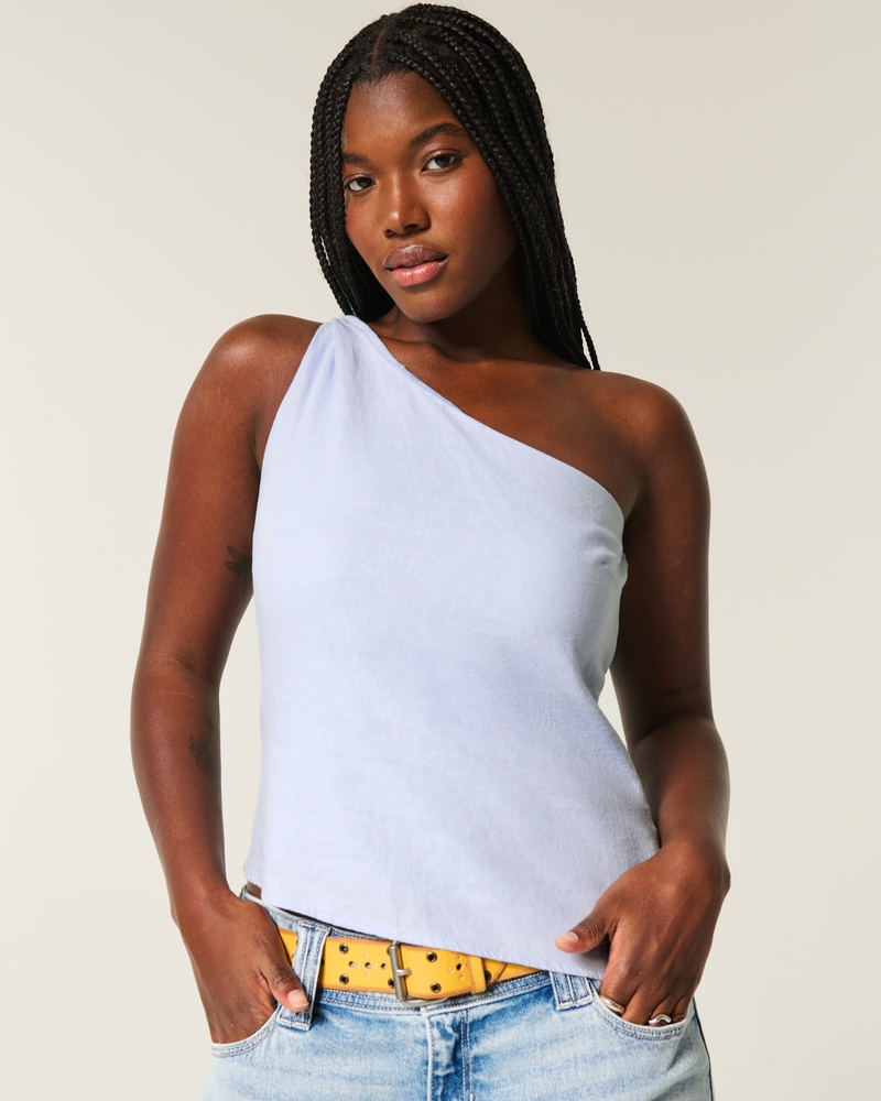 Strapless Handkerchief Hem Top