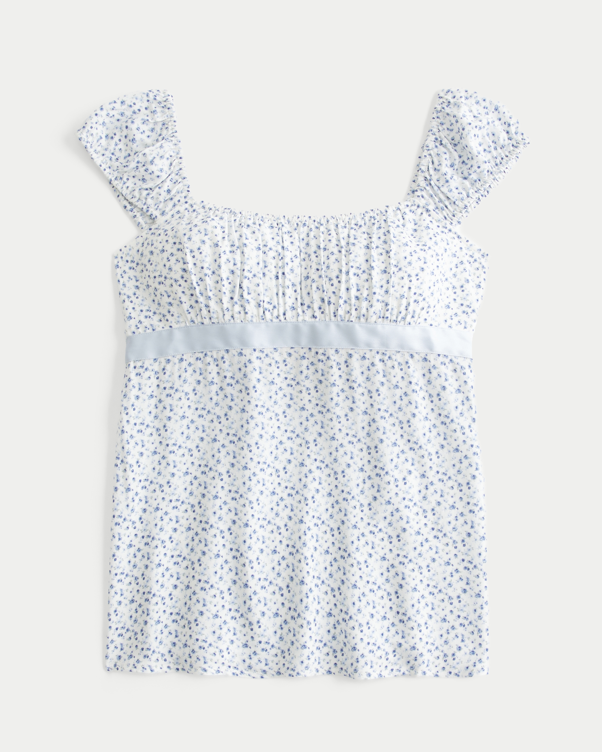 Easy Satin Tie Babydoll Top