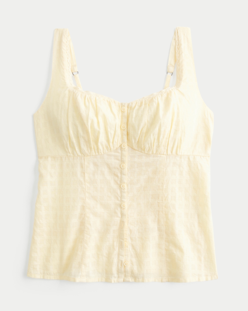 Ruched Crosshatch Top