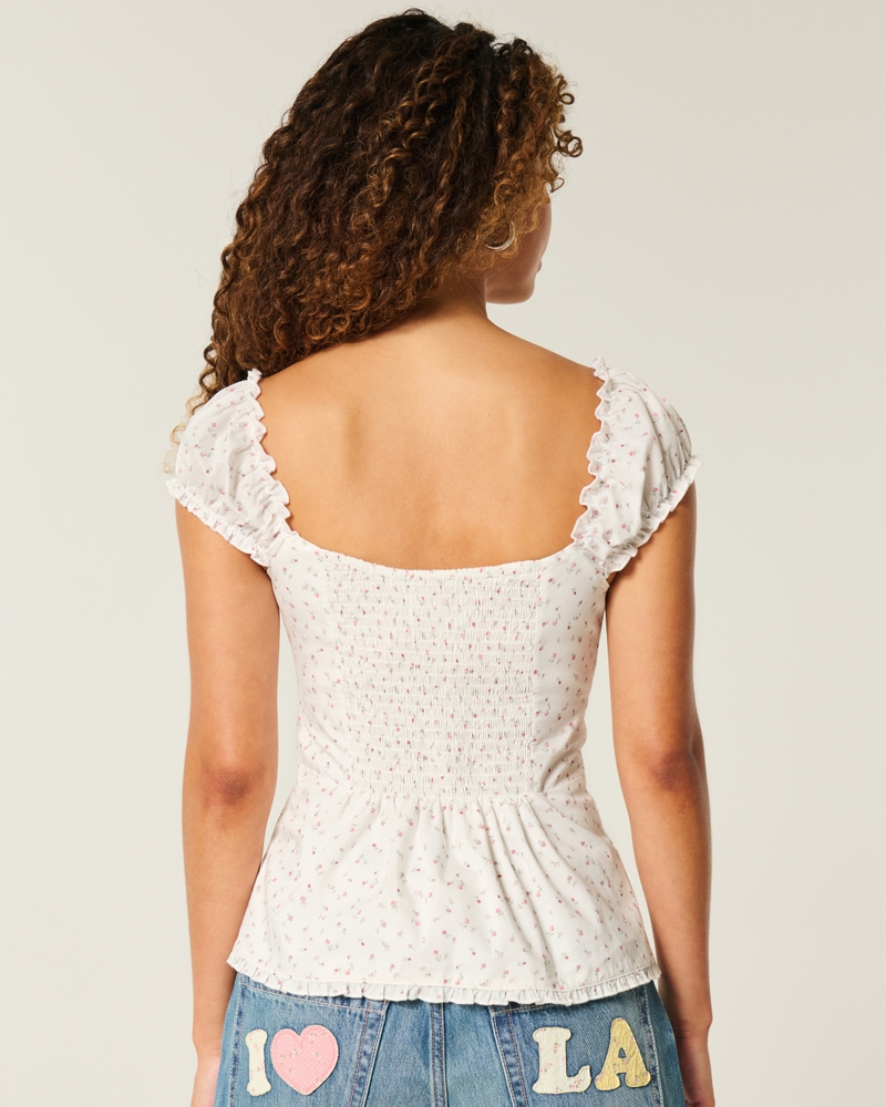 On/Off-the-Shoulder Poplin Blouse
