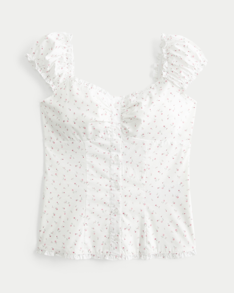 On/Off-the-Shoulder Poplin Blouse