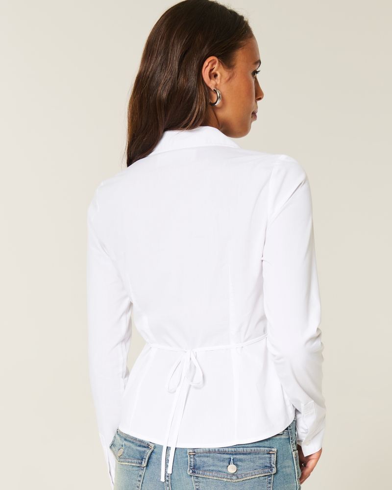 Button-Through Poplin Shirt