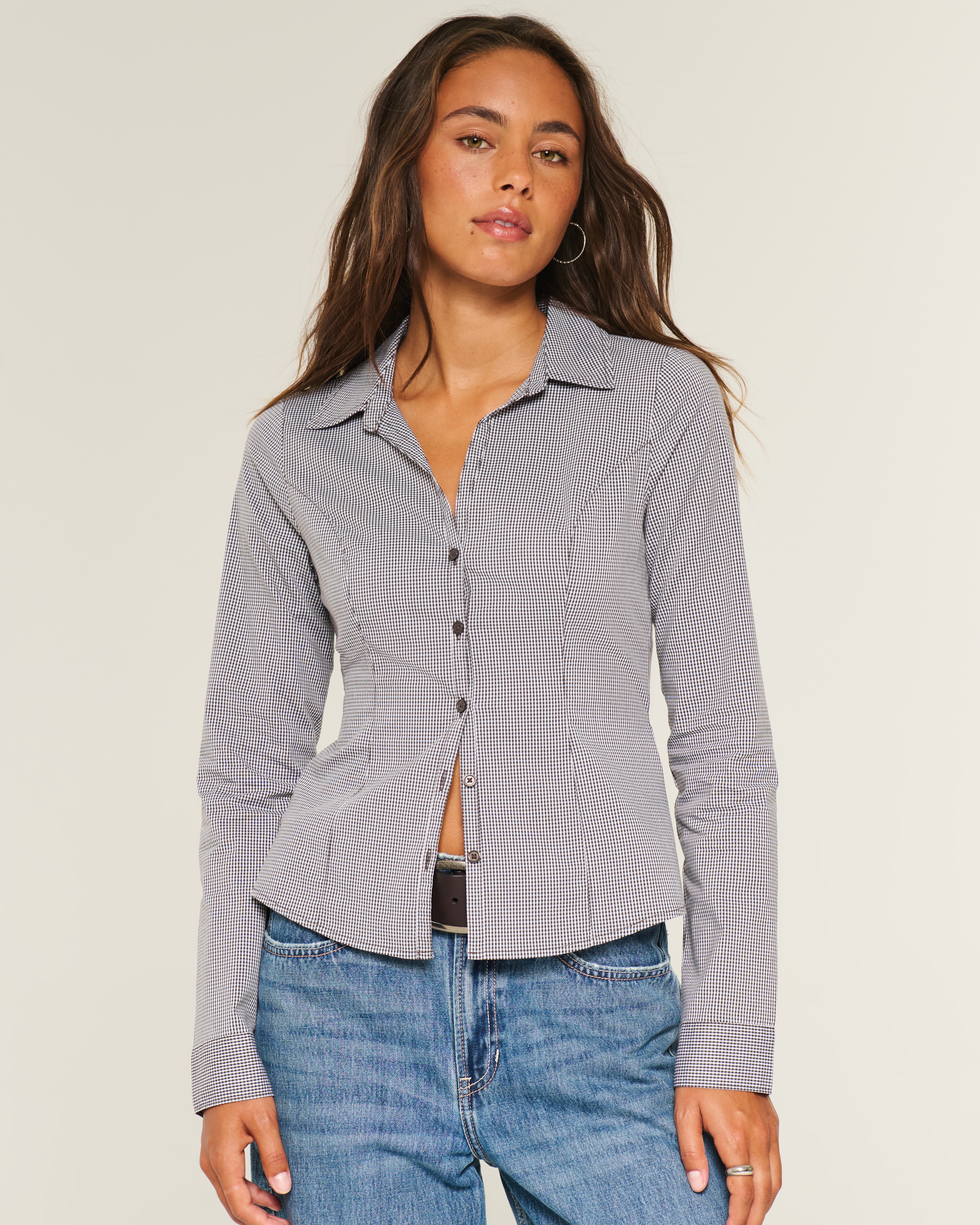 Button-Through Poplin Shirt