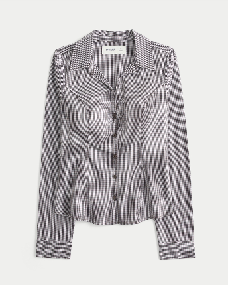 Button-Through Poplin Shirt