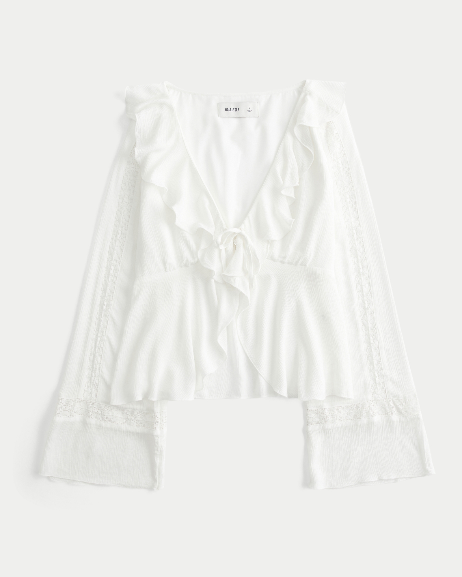 Women's Easy Long-Sleeve Ruffle Babydoll Top | Women's Tops