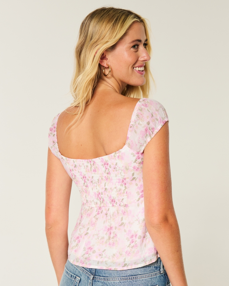Ruched Babydoll Top