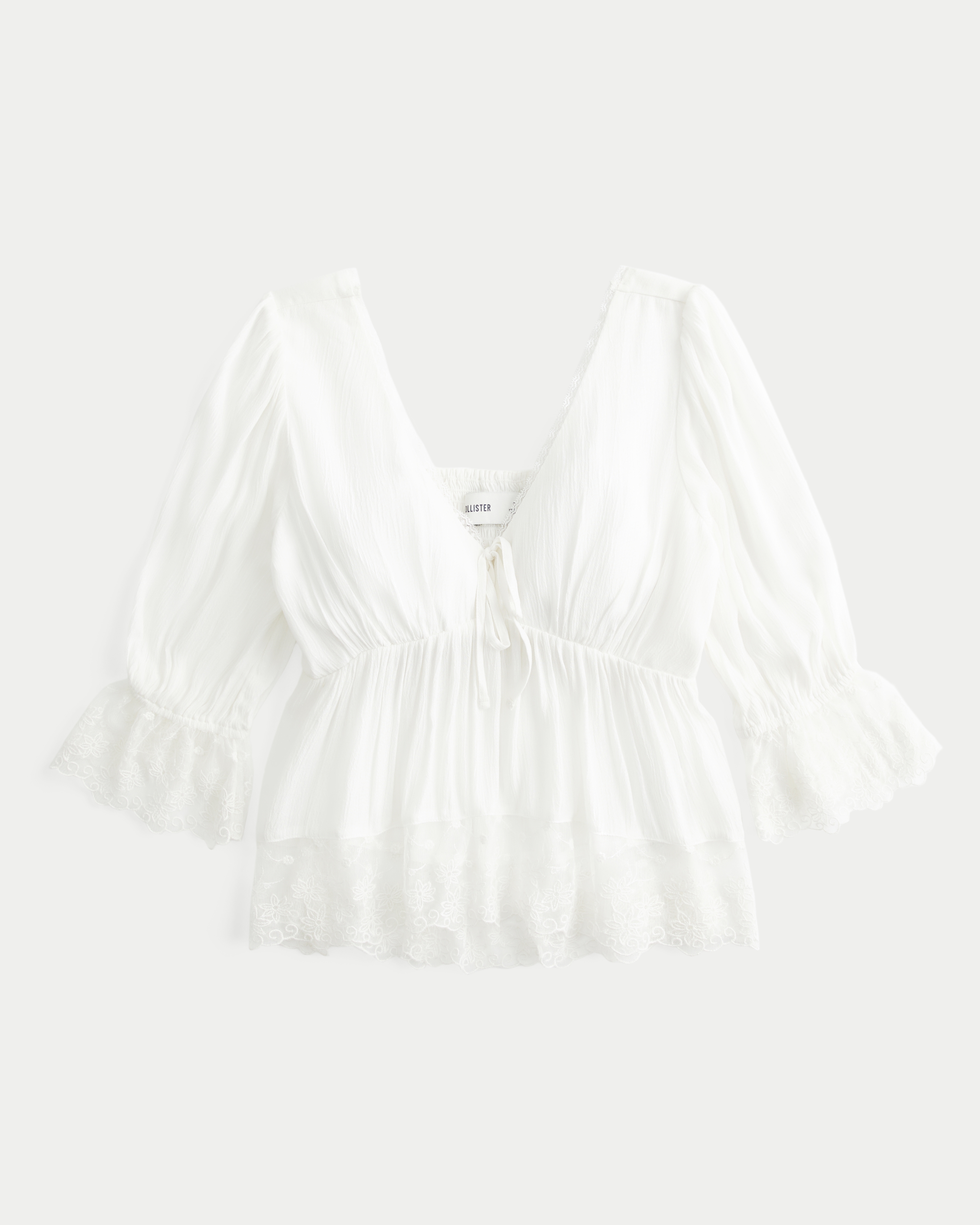 Three-Quarter Sleeve Babydoll Top