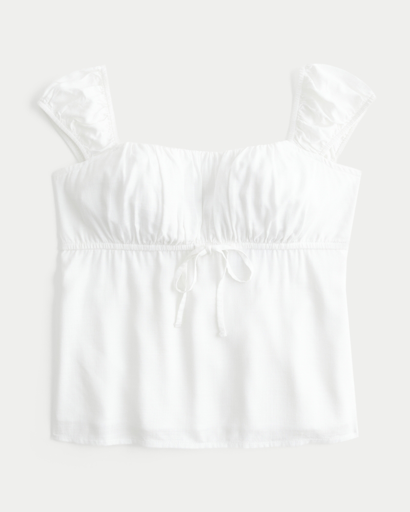 On/Off-the-Shoulder Scoop Babydoll Top