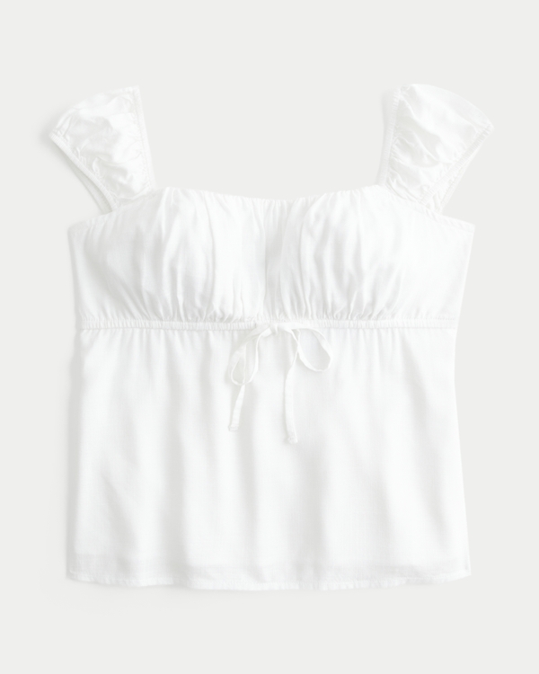 On/Off-the-Shoulder Scoop Babydoll Top