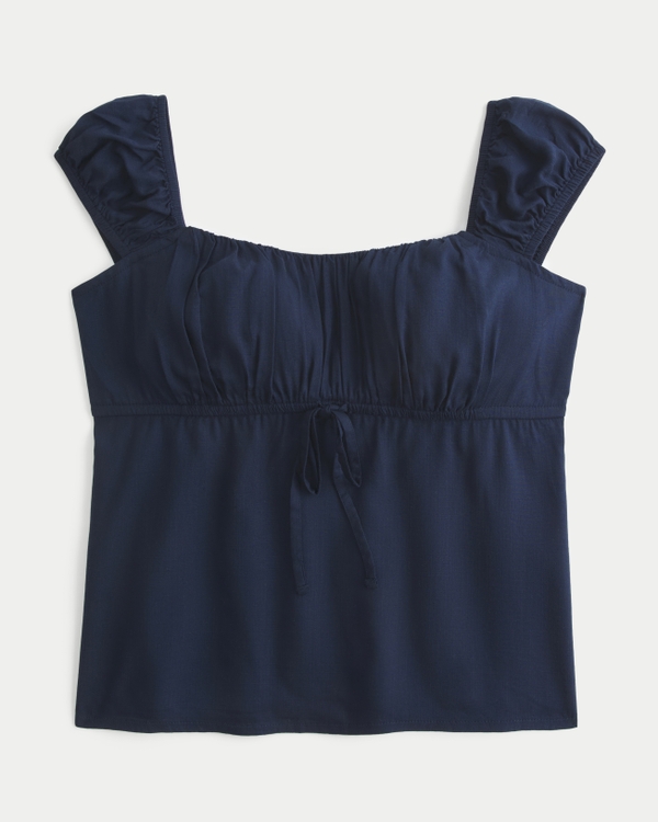 On/Off-the-Shoulder Scoop Babydoll Top