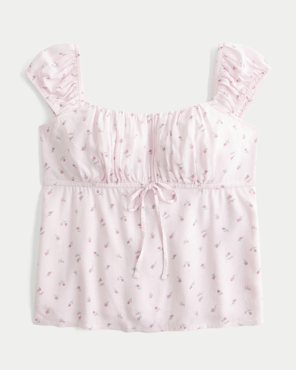 On/Off-the-Shoulder Scoop Babydoll Top