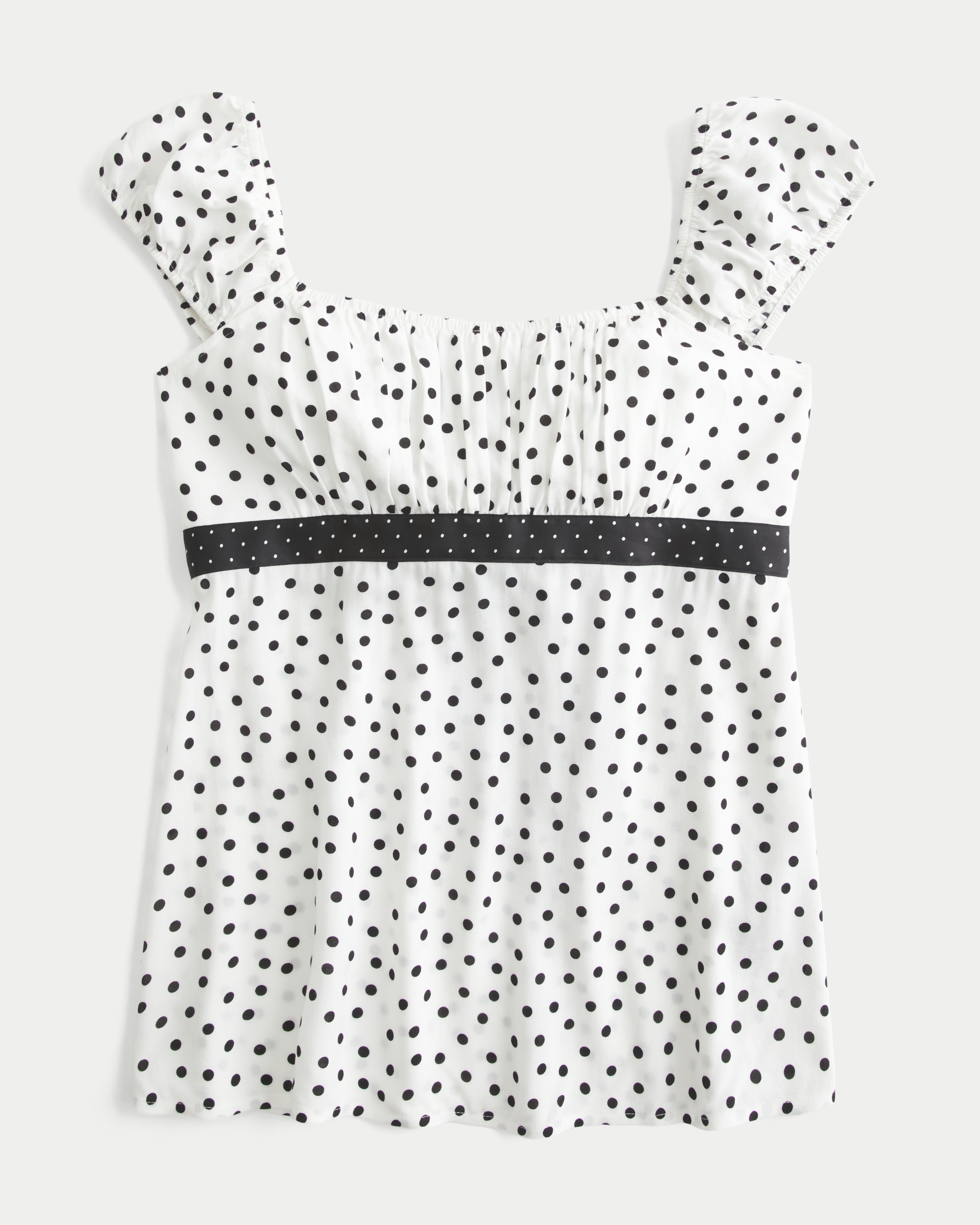 Easy Satin Tie Babydoll Top