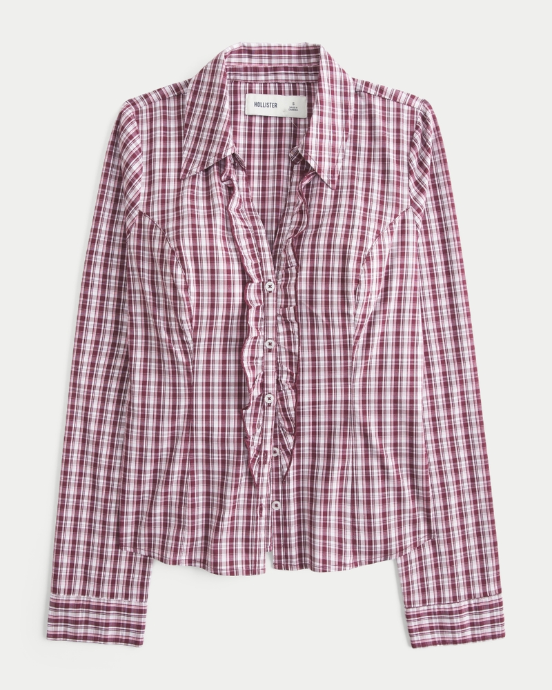 Tuxedo-Style Stretch Poplin Shirt