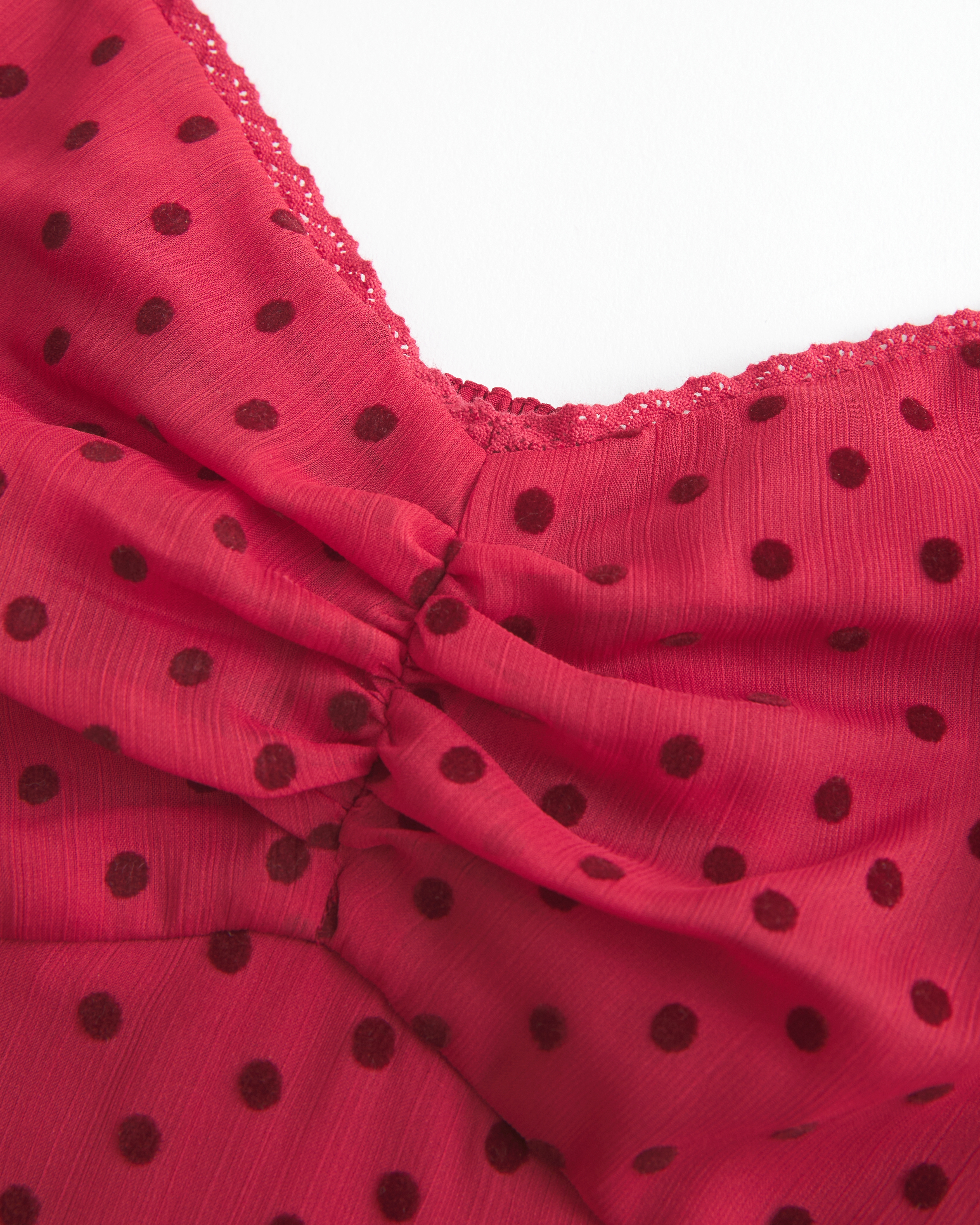 Lace Trim Chiffon Tank