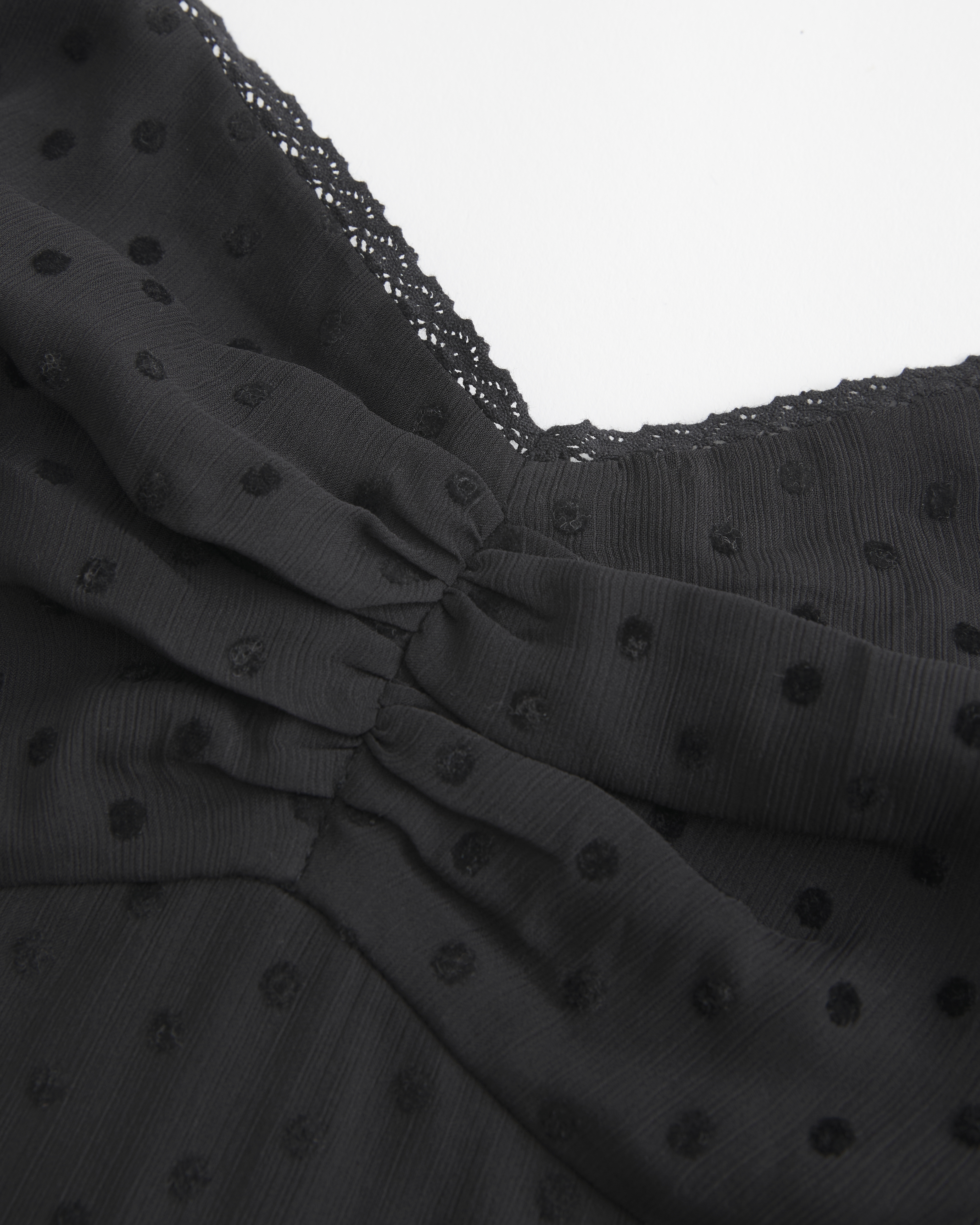 Lace Trim Chiffon Tank