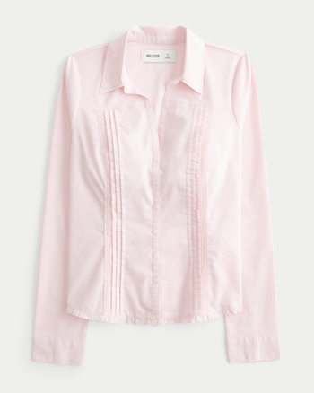 Women's Lace Inset Button Front Shirt | Women's | HollisterCo.com