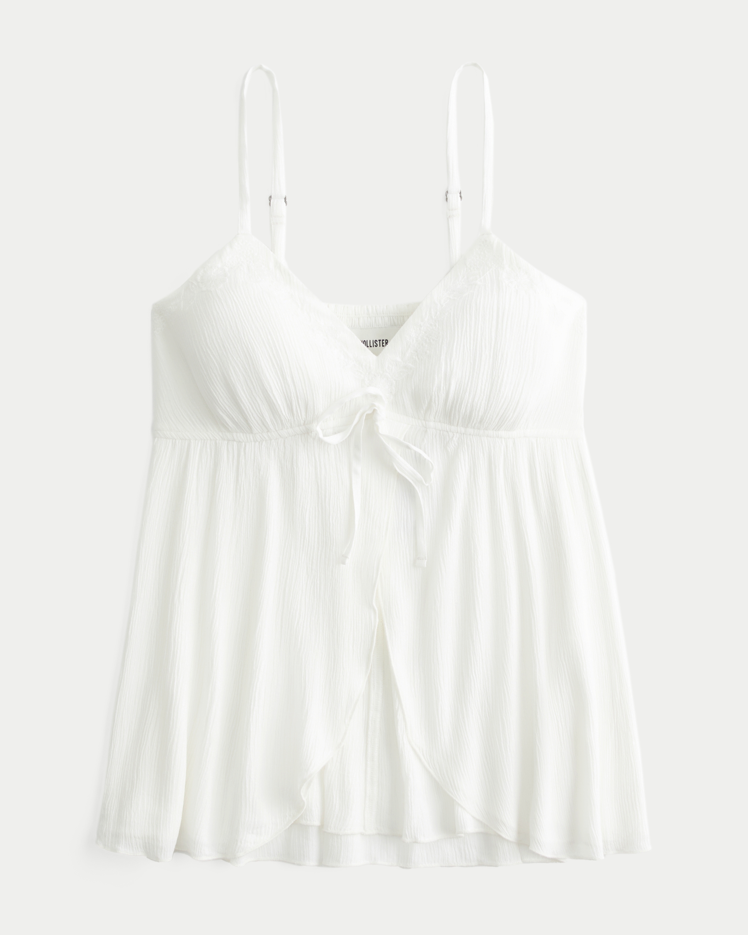 hollisterページ Women's Crinkle Shine Flyaway Babydoll Top | Women's Tops