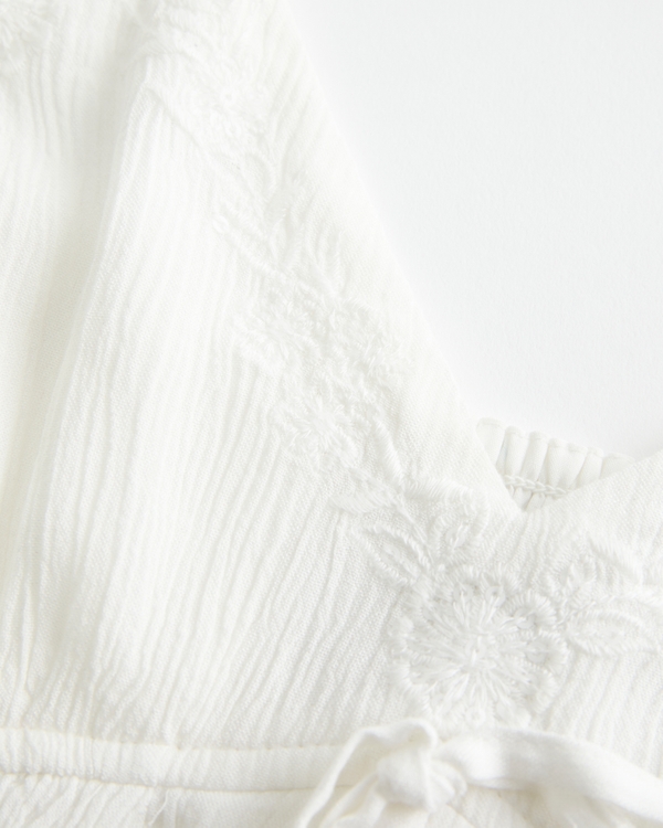 Crinkle Shine Flyaway Babydoll Top