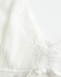 Crinkle Shine Flyaway Babydoll Top