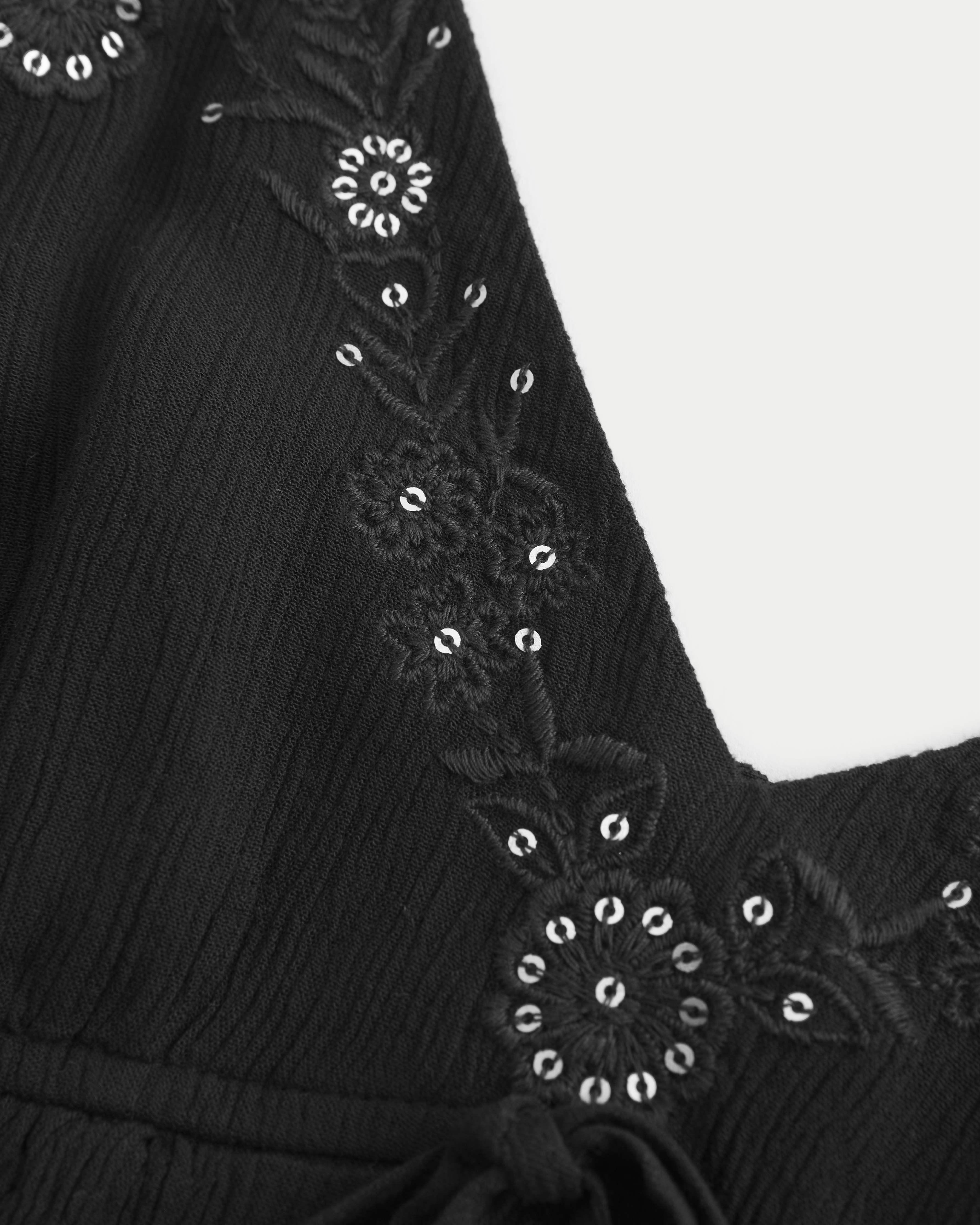 Crinkle Shine Flyaway Babydoll Top