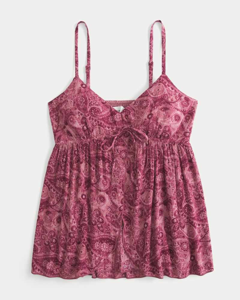 Crinkle Flyaway Babydoll Top