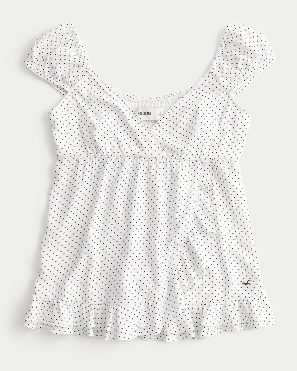 Women's Easy Wrap Icon Babydoll Top | Women's Tops | HollisterCo.com