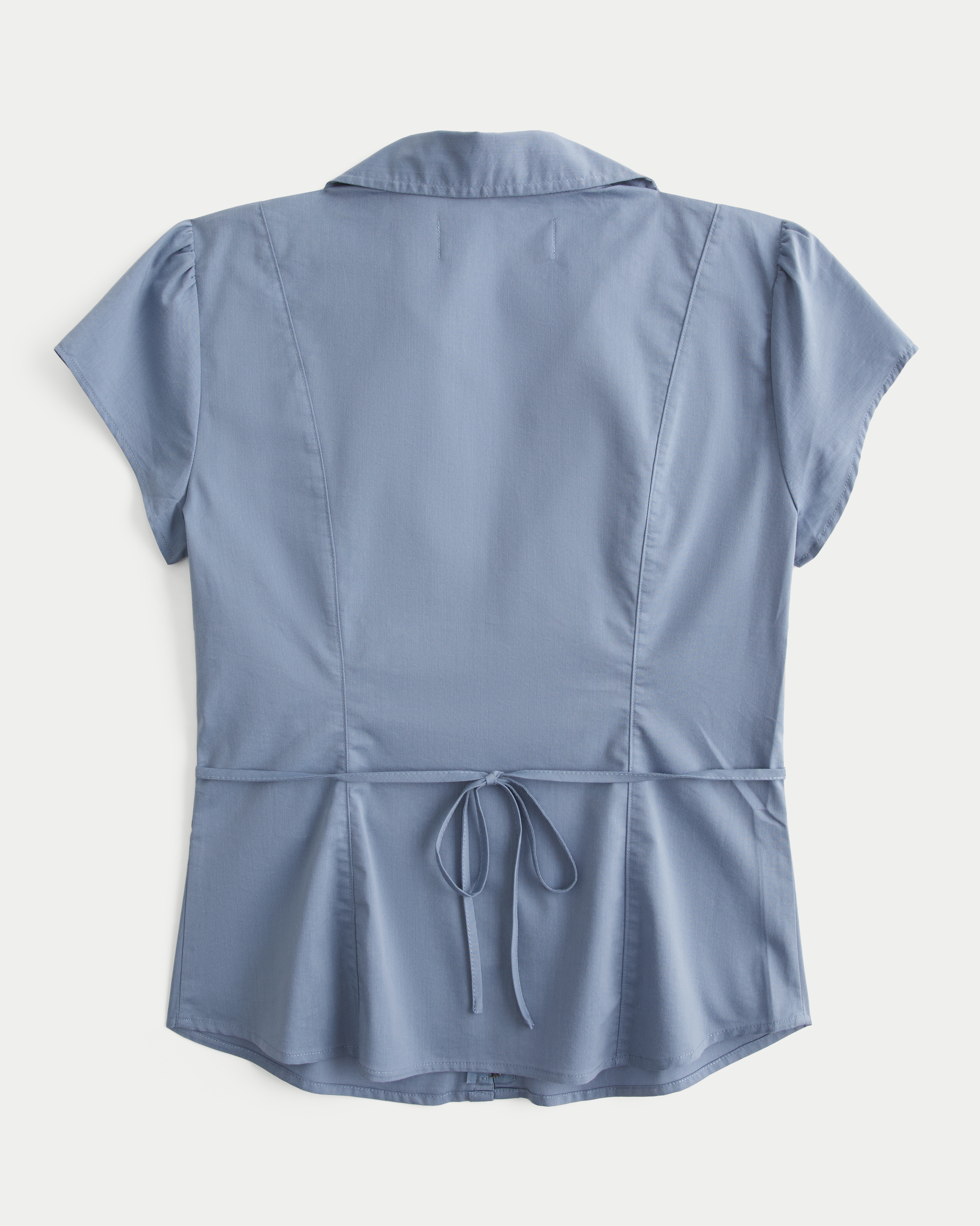Short-Sleeve Ruched Shirt