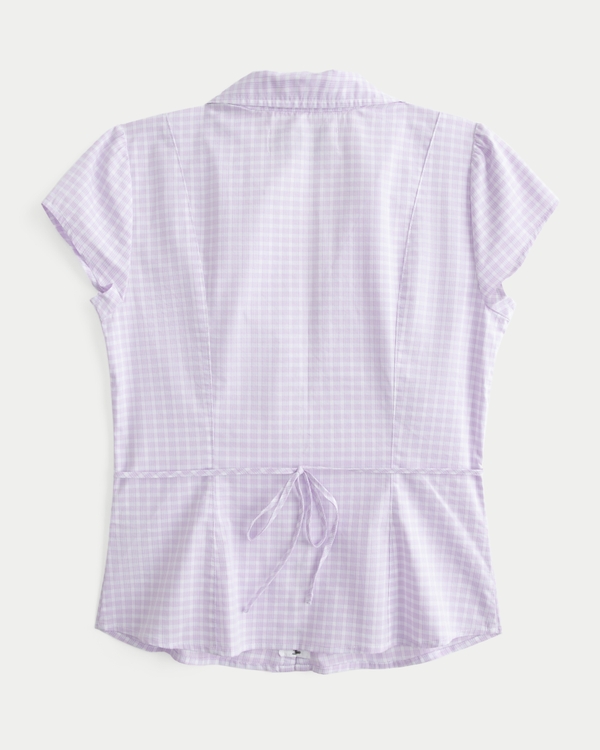 Short-Sleeve Ruched Shirt