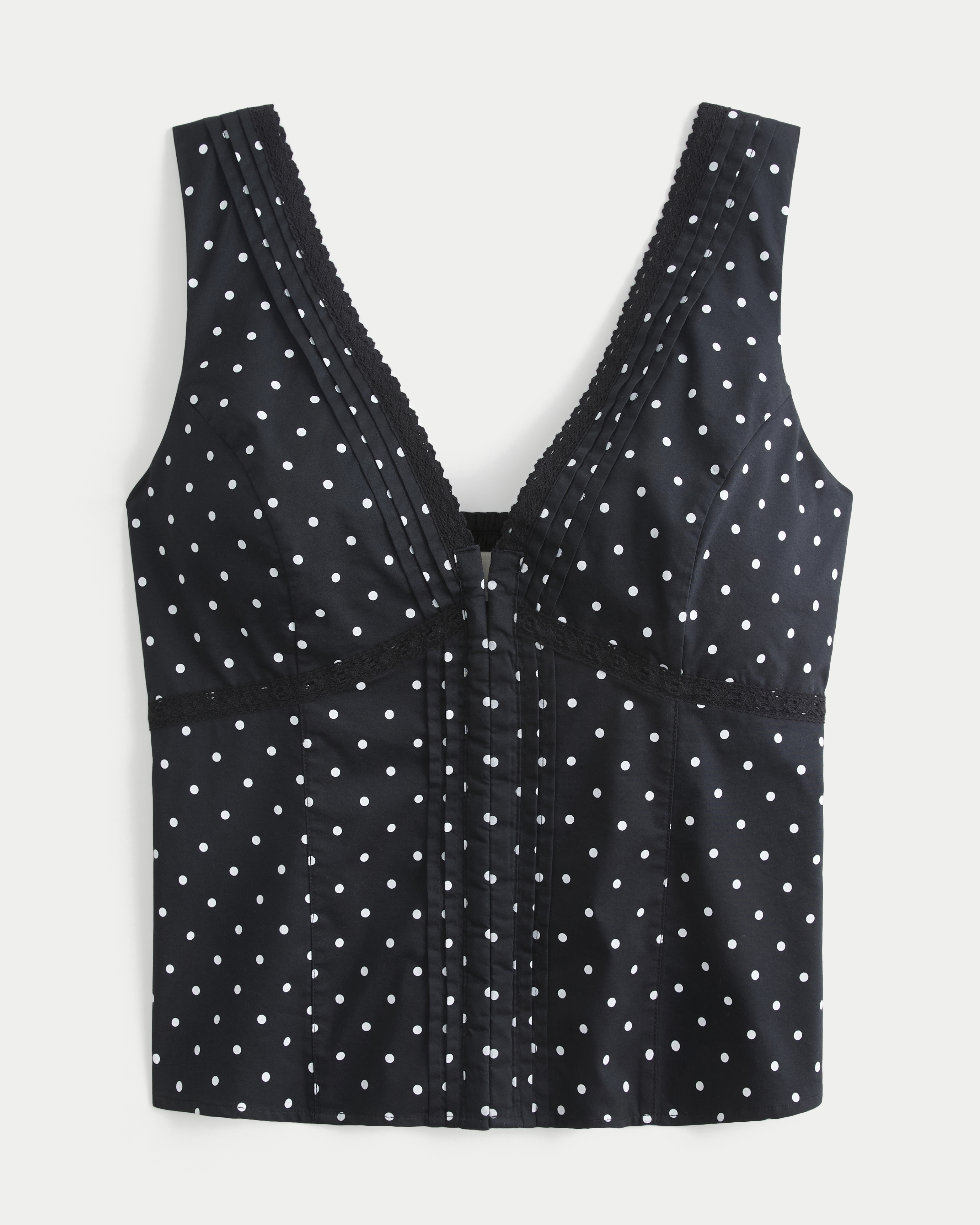 Stretch Poplin V-Neck Tank